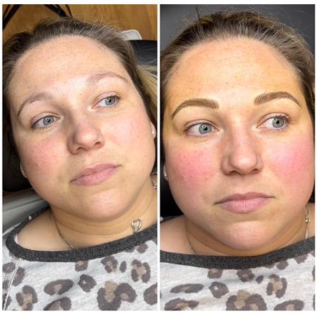 Brow Mapping, Microblading, Lip Blush, Permanent Makeup - Transformation Success