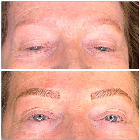 Brow Mapping, Microblading, Lip Blush, Permanent Makeup - Lisa's Transformation Success